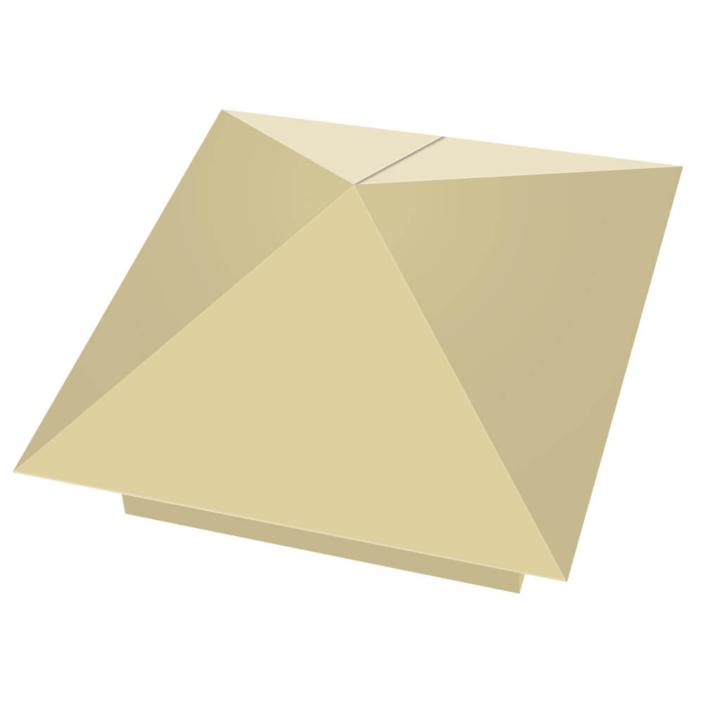 Колпак металлический 400х400мм RAL1014 Бежевый заборный Одинцово фото