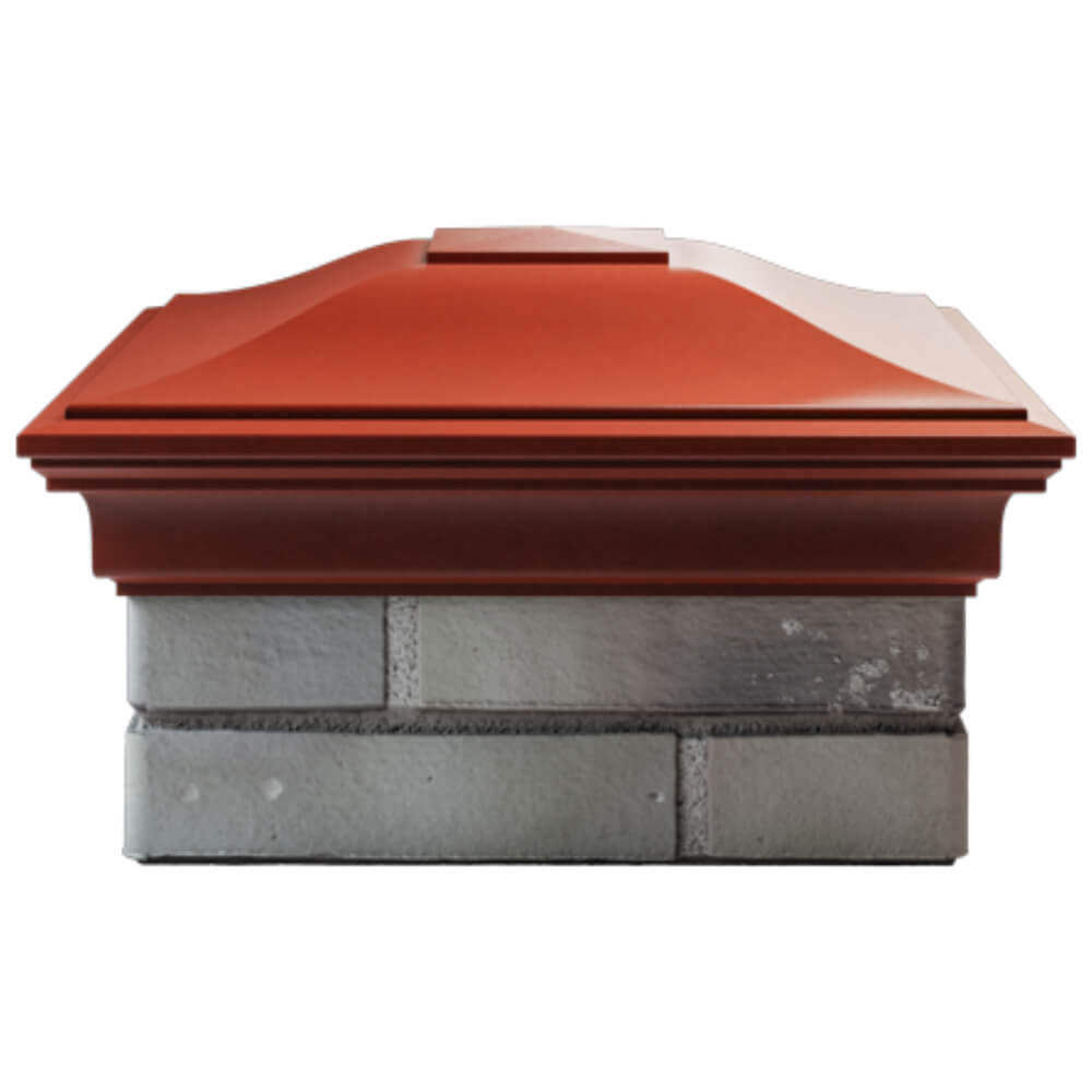 Колпак Zking Монблан Красный на столб 1.5х1.5 кирпича (385х385мм) Одинцово фото