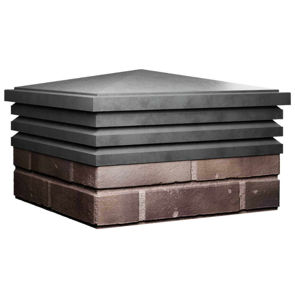 Колпак Zking Бона ХайТек Серый на столб 2х2 кирпича (513х513мм) в Одинцово фото