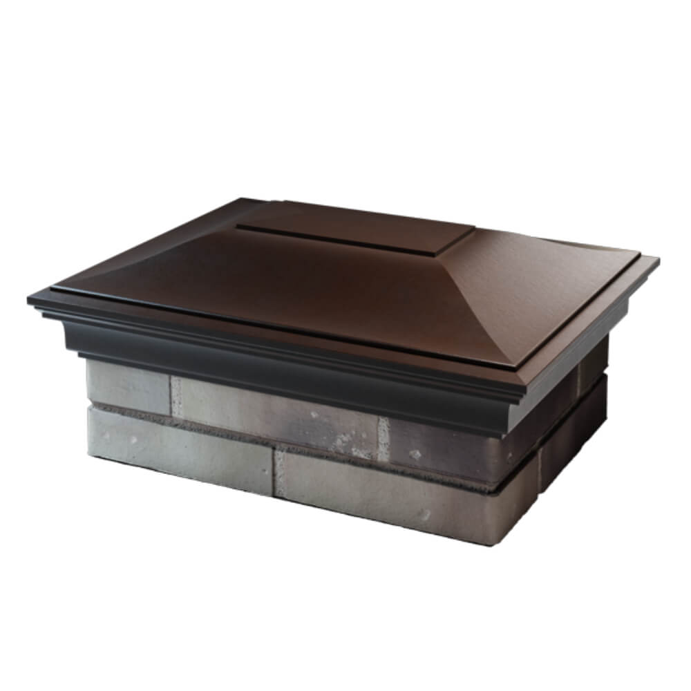 Колпак Zking Монблан Коричневый на столб 2х1.5 кирпича (515х385мм) в Одинцово фото