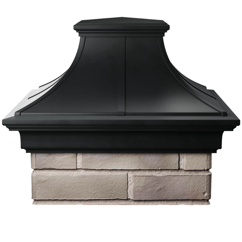 Колпак Zking Монблан Премиум Черный на столб 1.5х1.5 кирпича (385х385мм) Одинцово фото