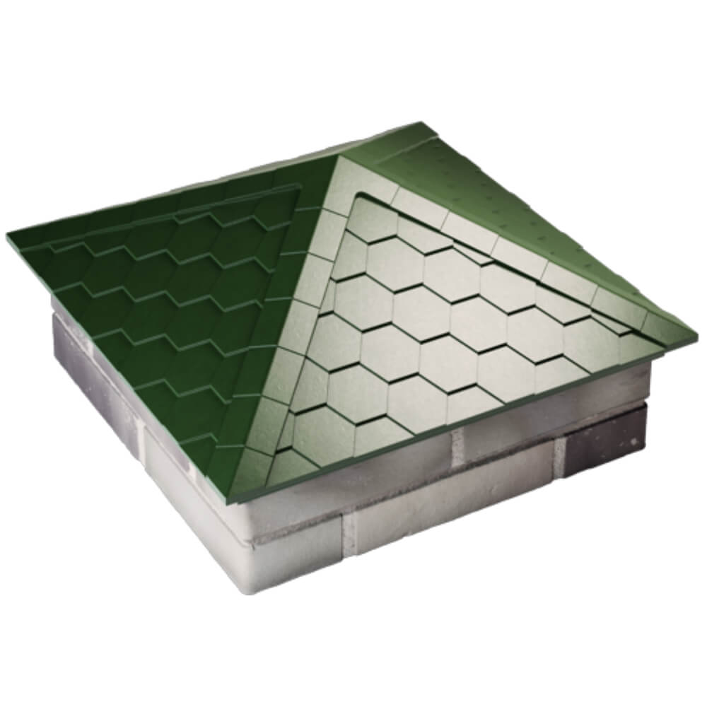Колпак Zking Эверест Зеленый на столб 2х2 кирпича (535х535мм) Одинцово фото