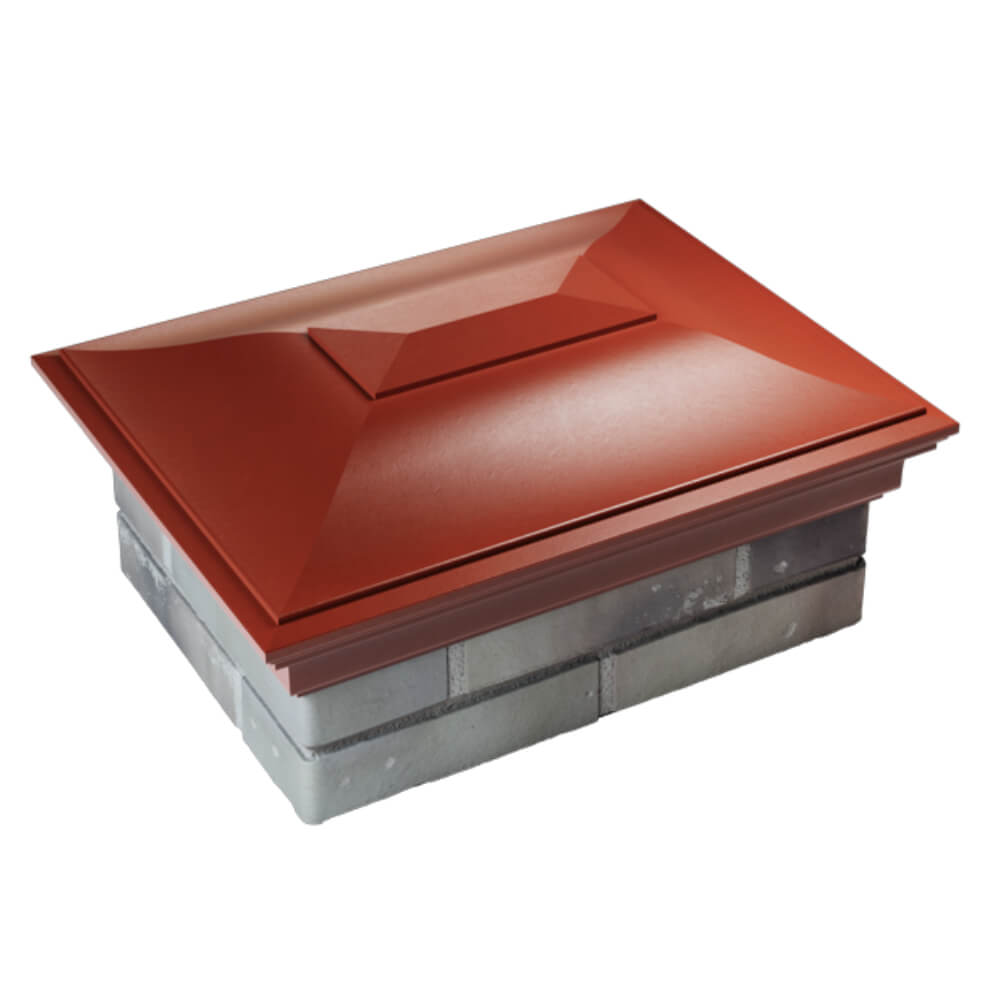 Колпак Zking Монблан Красный на столб 2х1.5 кирпича (515х385мм) Одинцово фото