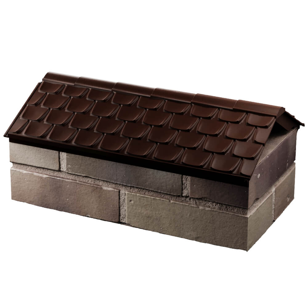 Парапет Zking Эльбрус Коричневый с посадкой на 1 кирпич (255мм) в Одинцово фото