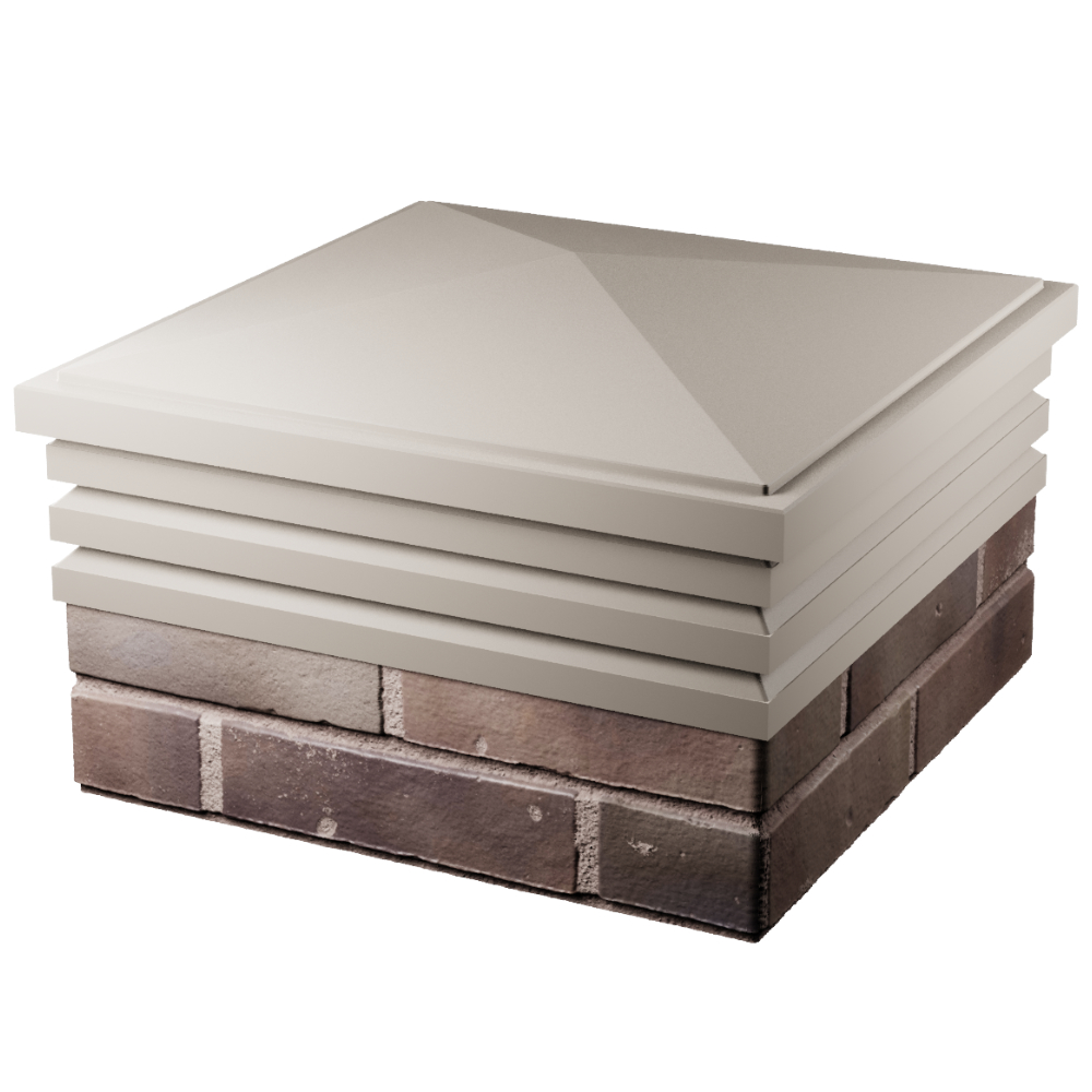 Колпак Zking Бона ХайТек Бежевый на столб 2х2 кирпича (513х513мм) в Одинцово фото