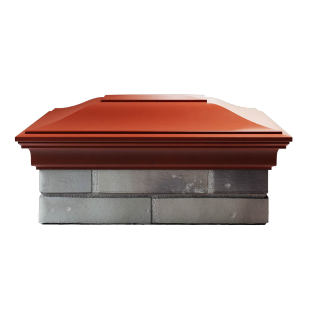 Колпак Zking Монблан Красный на столб 2х1.5 кирпича (515х385мм) в Одинцово фото