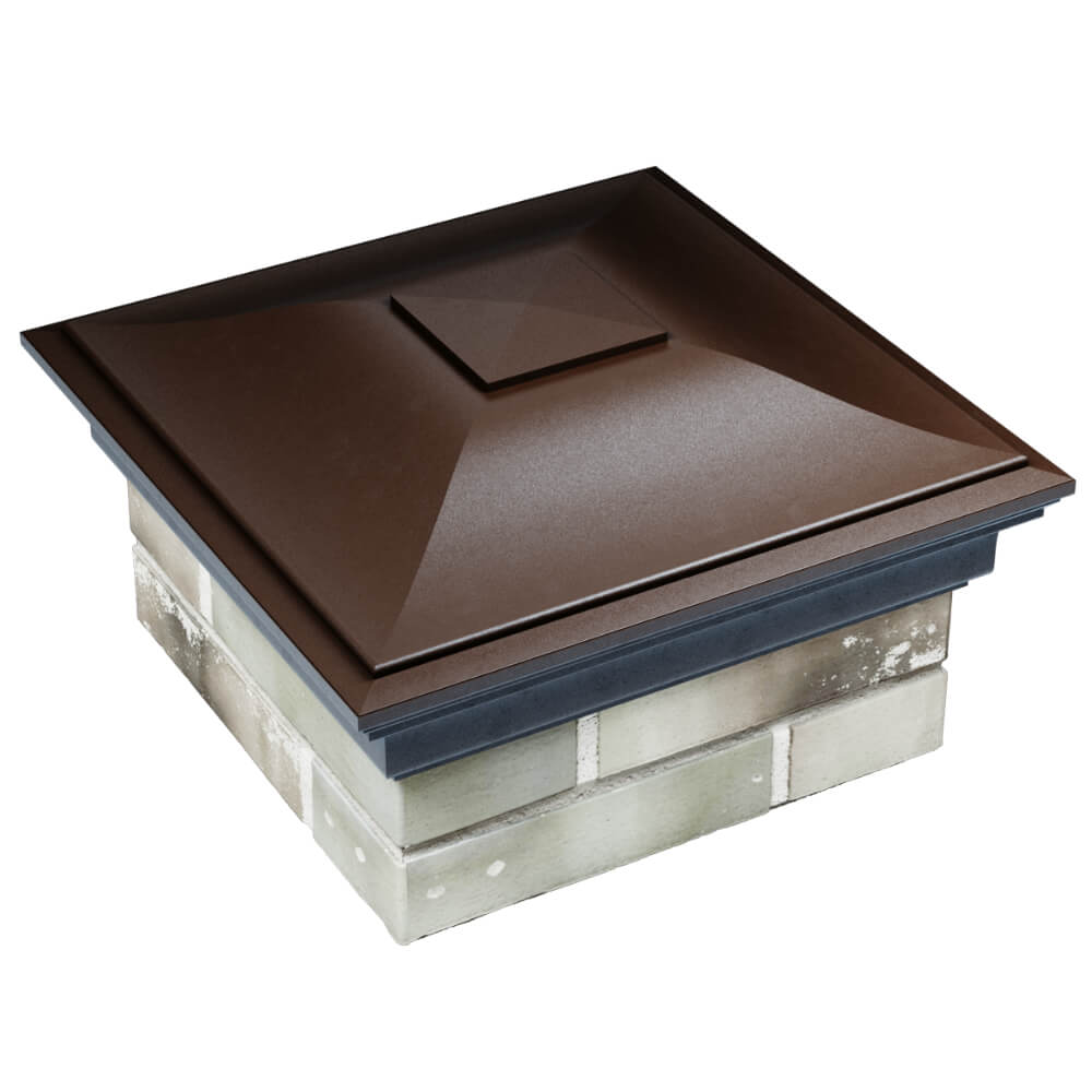 Колпак Zking Монблан Коричневый на столб 1.5х1.5 кирпича (385х385мм) в Одинцово фото