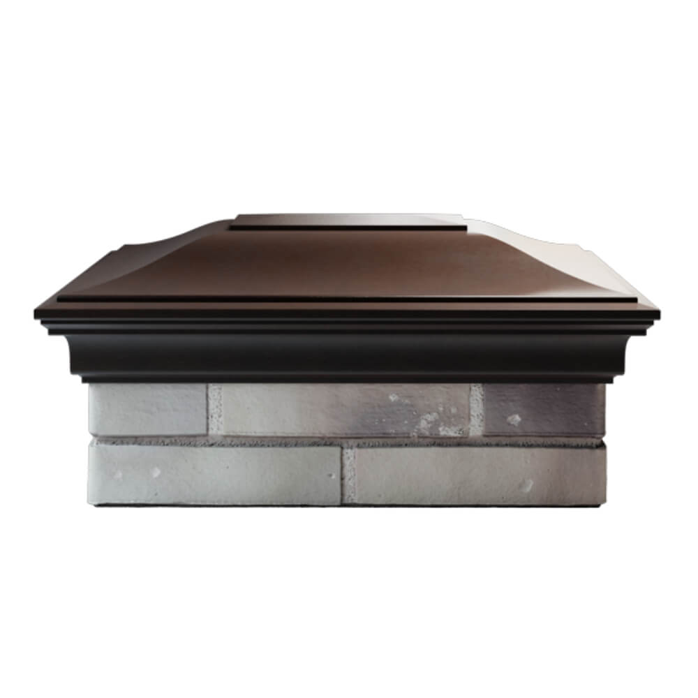 Колпак Zking Монблан Коричневый на столб 2х1.5 кирпича (515х385мм) в Одинцово фото