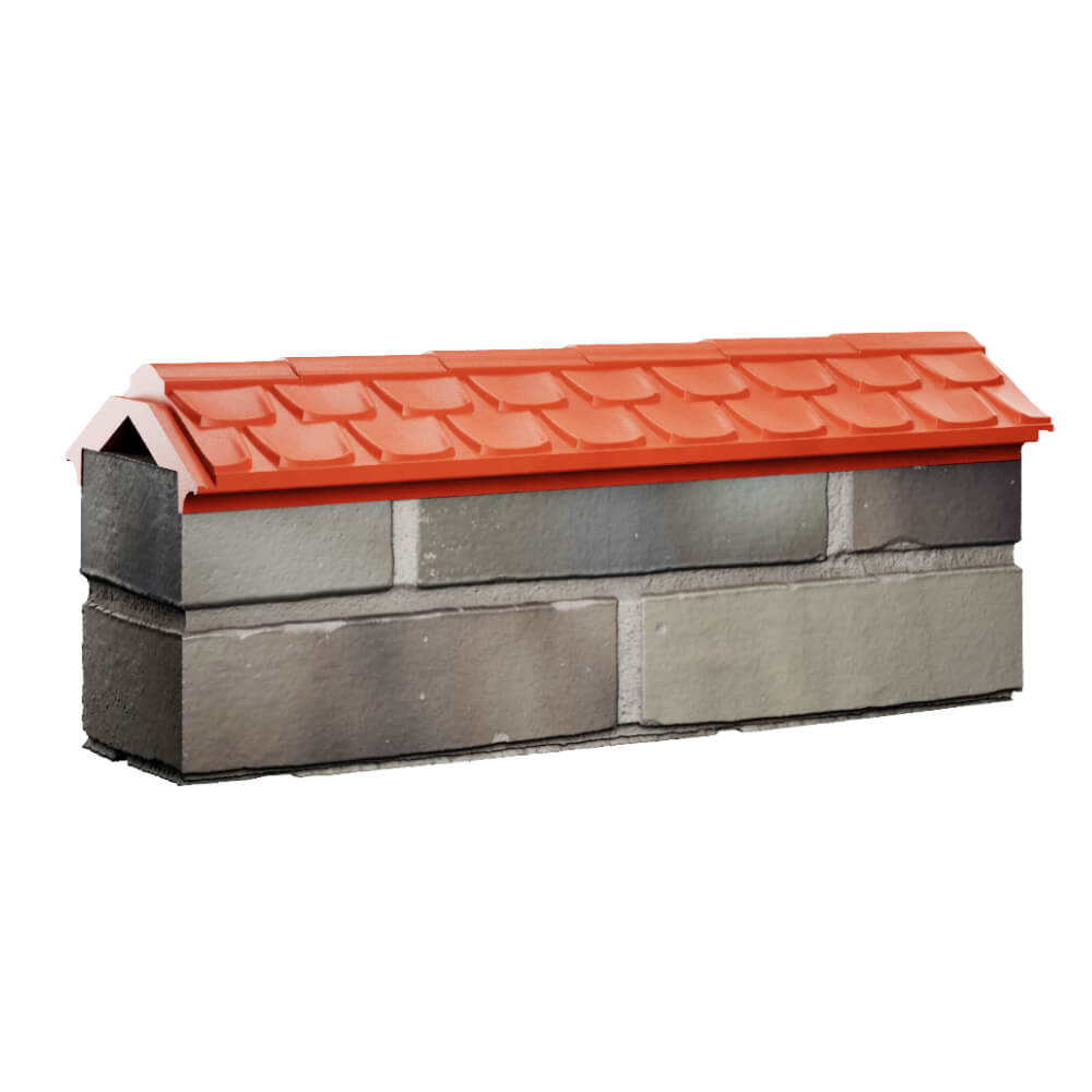 Парапет Zking Эльбрус Красный с посадкой на 0.5 кирпича (130мм) Одинцово фото
