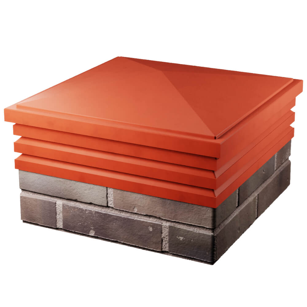 Колпак Zking Бона ХайТек Красный на столб 2х2 кирпича (513х513мм) в Одинцово фото