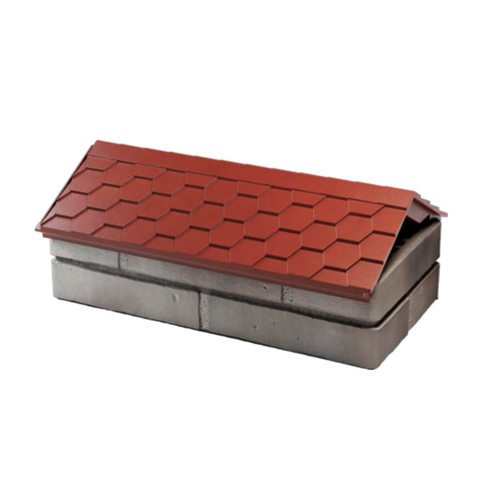 Парапет Zking Эверест Красный с посадкой на 1 кирпич (200/225/255мм) в Одинцово фото