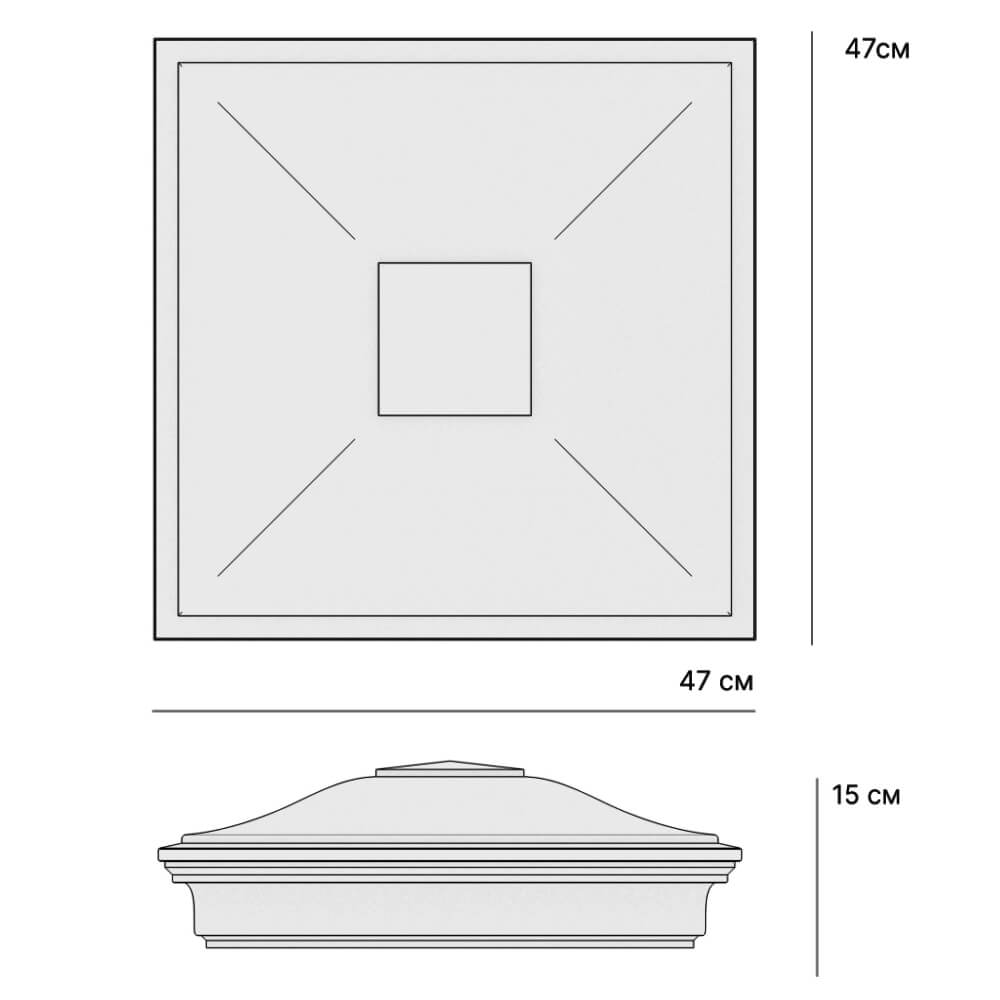 Колпак Zking Монблан Коричневый на столб 1.5х1.5 кирпича (385х385мм) в Одинцово фото