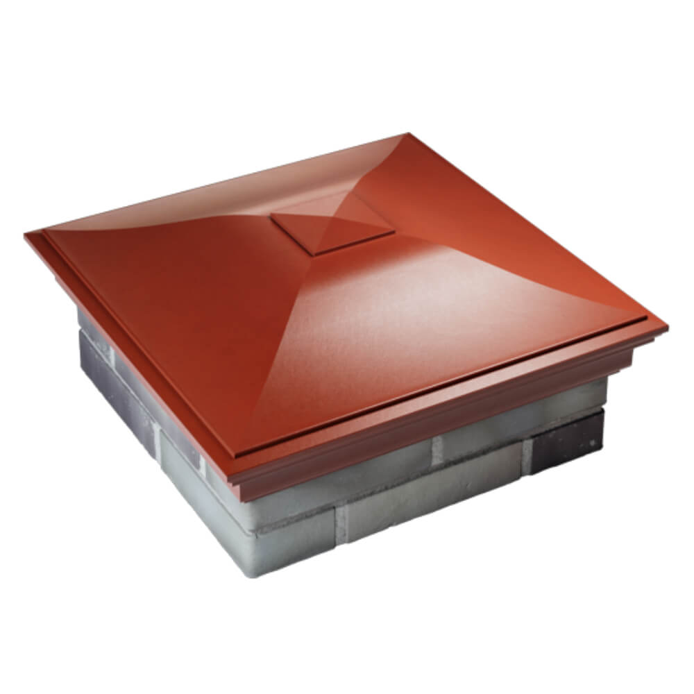 Колпак Zking Монблан Красный на столб 2х2 кирпича (515х515мм) Одинцово фото