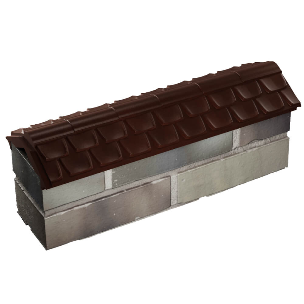 Парапет Zking Эльбрус Коричневый с посадкой на 0.5 кирпича (130мм) в Одинцово фото