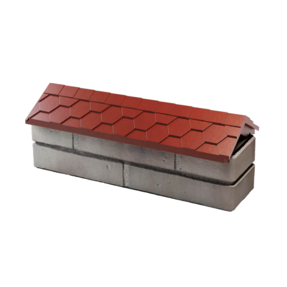 Парапет Zking Эверест Красный с посадкой на 0.5 кирпича (130мм) в Одинцово фото