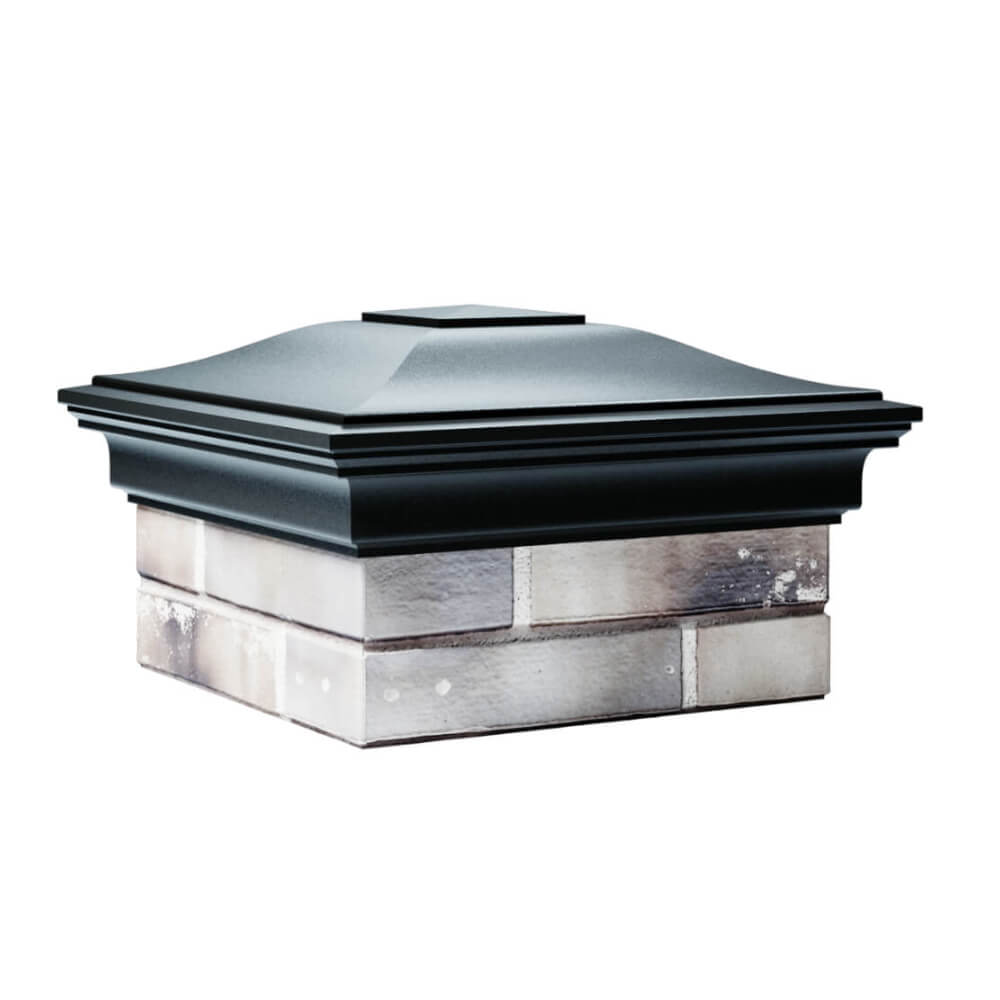 Колпак Zking Монблан Черный на столб 1.5х1.5 еврокирпича 0.7НФ (355х355мм) в Одинцово фото