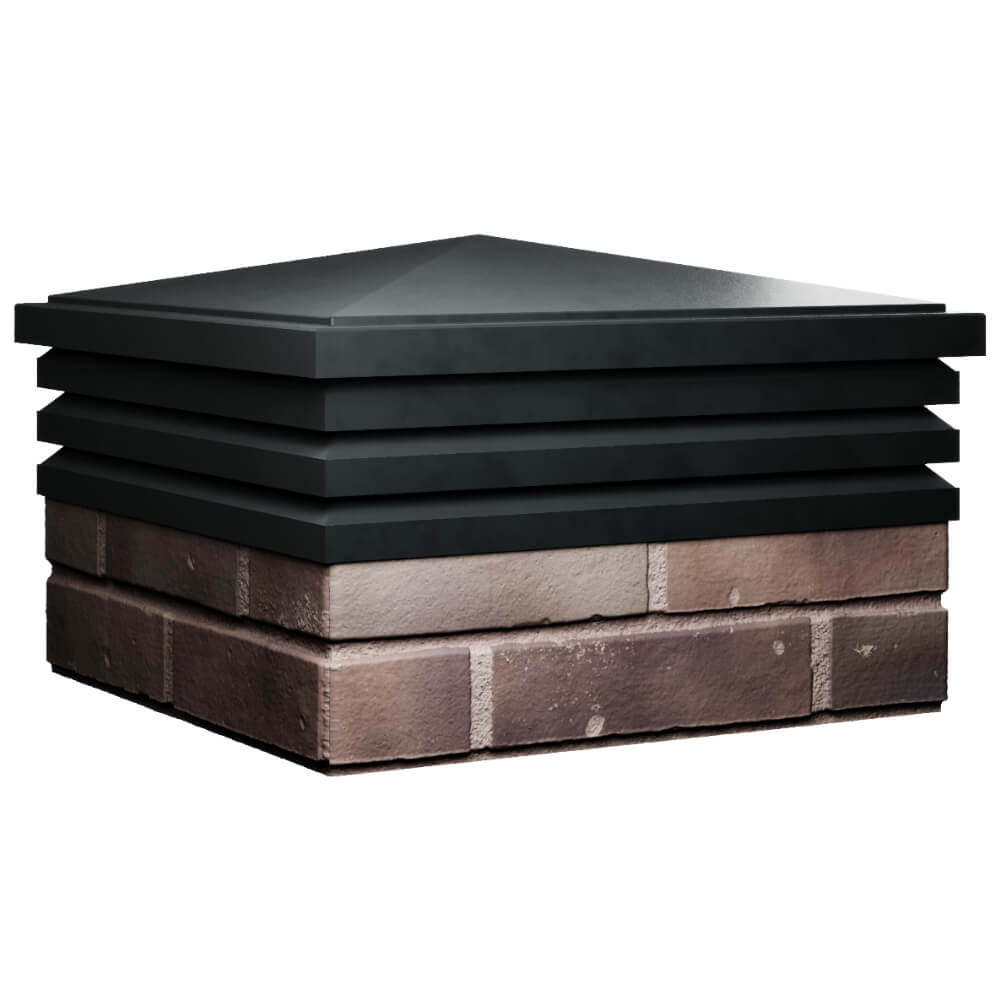 Колпак Zking Бона ХайТек Черный на столб 2х2 кирпича (513х513мм) в Одинцово фото