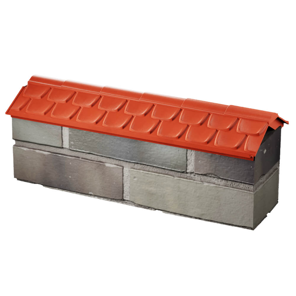 Парапет Zking Эльбрус Красный с посадкой на 0.5 кирпича (130мм) в Одинцово фото