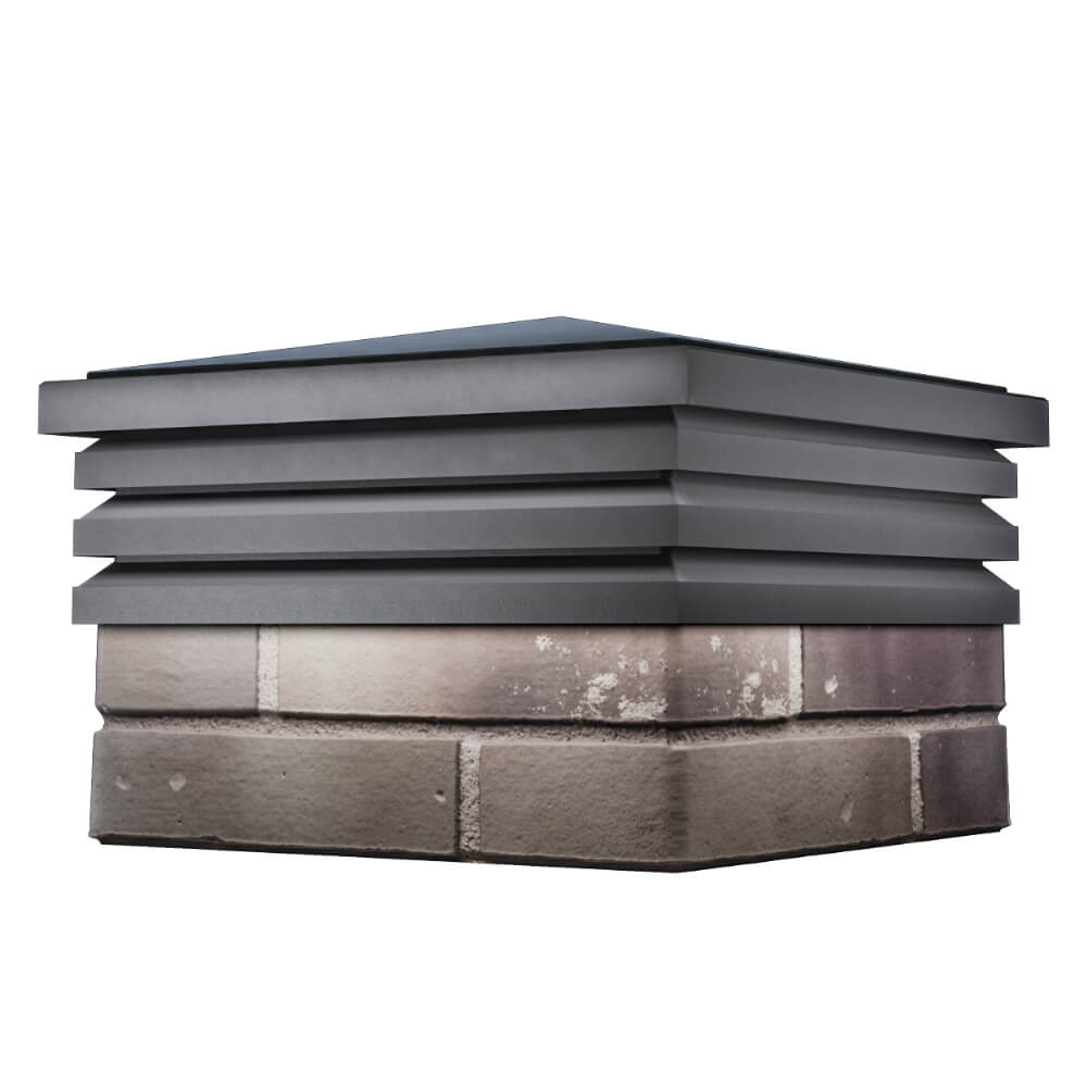 Колпак Zking Бона ХайТек Серый на столб 1.5х1.5 кирпича (385х385мм) в Одинцово фото