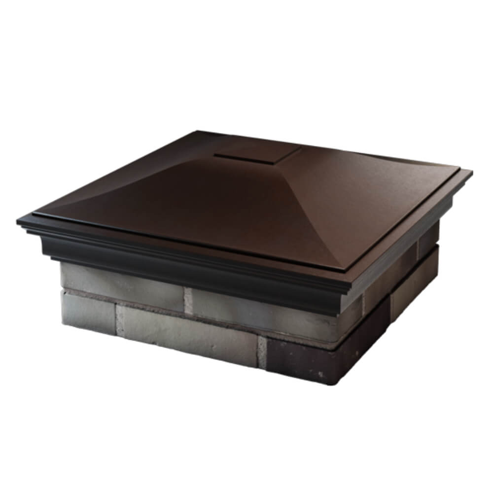 Колпак Zking Монблан Коричневый на столб 2х2 кирпича (515х515мм) в Одинцово фото