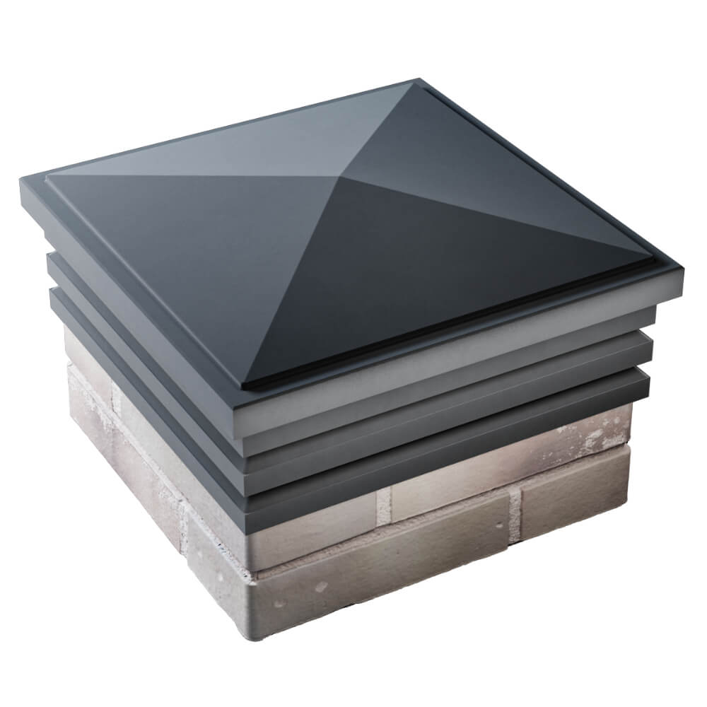 Колпак Zking Бона ХайТек Серый на столб 1.5х1.5 кирпича (385х385мм) в Одинцово фото