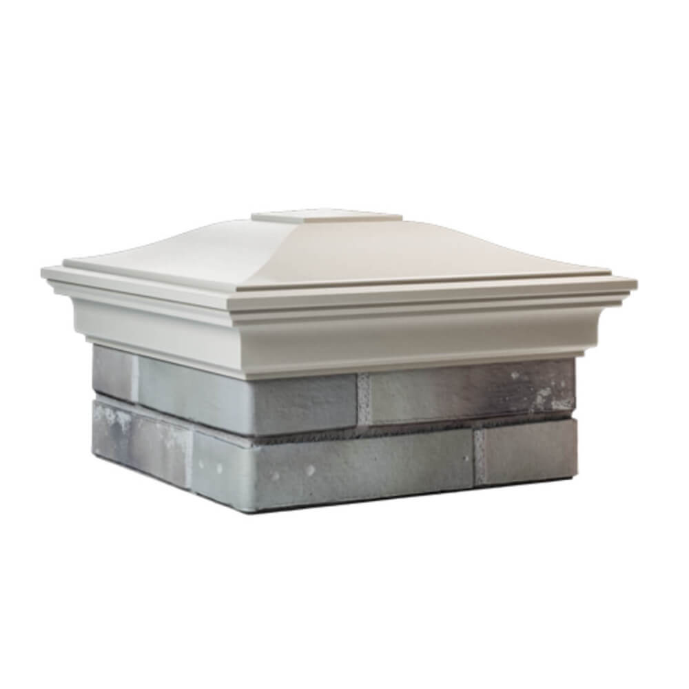 Колпак Zking Монблан Бежевый на столб 1.5х1.5 еврокирпича 0.7НФ (355х355мм) в Одинцово фото