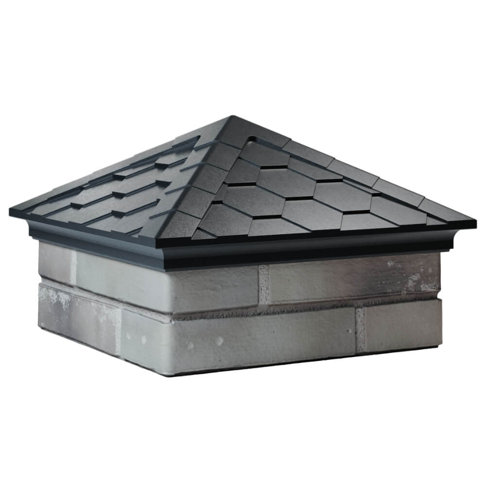 Колпак Zking Эверест Черный на столб 1.5х1.5 кирпича (390х390мм) в Одинцово фото