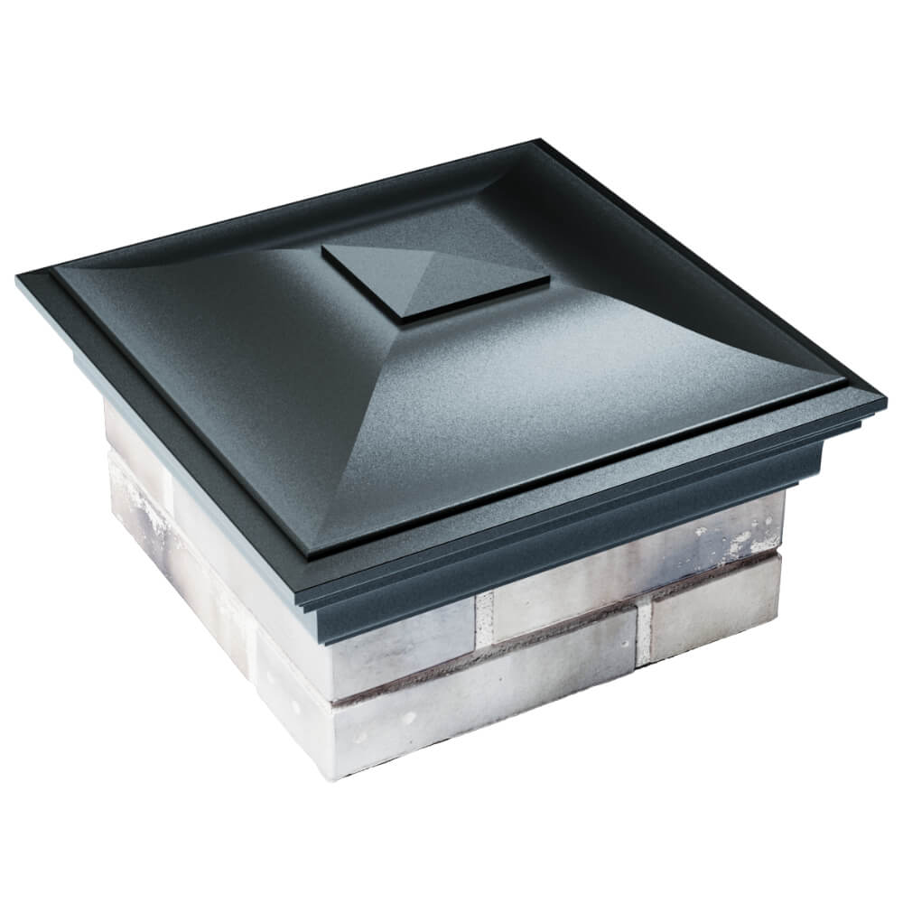 Колпак Zking Монблан Черный на столб 1.5х1.5 кирпича (385х385мм) в Одинцово фото