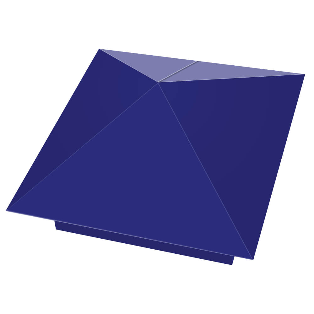 Колпак металлический 400х400мм RAL5002 Синий Ультрамарин заборный Одинцово фото