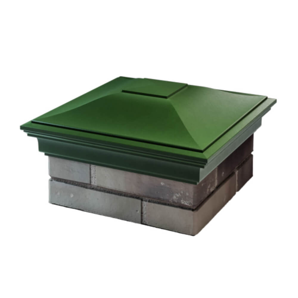 Колпак Zking Монблан Зеленый на столб 1.5х1.5 еврокирпича 0.7НФ (355х355мм) в Одинцово фото