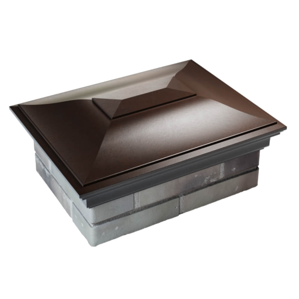 Колпак Zking Монблан Коричневый на столб 2х1.5 кирпича (515х385мм) Одинцово фото