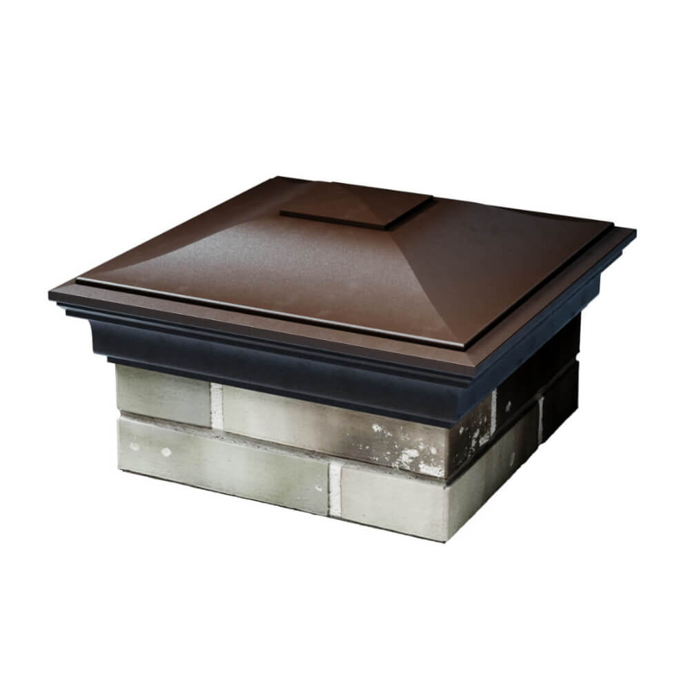 Колпак Zking Монблан Коричневый на столб 1.5х1.5 еврокирпича 0.7НФ (355х355мм) в Одинцово фото