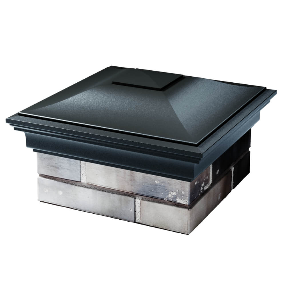 Колпак Zking Монблан Черный на столб 1.5х1.5 кирпича (385х385мм) в Одинцово фото