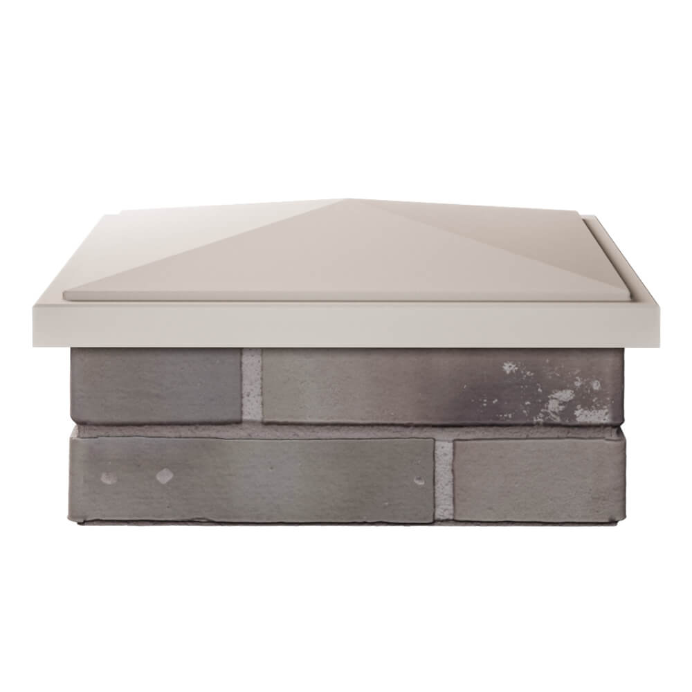 Колпак Zking БонаМоно Бежевый на столб 1.5х1.5 кирпича (385х385, 400х400мм) Одинцово фото