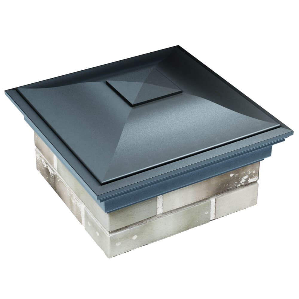 Колпак Zking Монблан Серый на столб 1.5х1.5 кирпича (385х385мм) в Одинцово фото