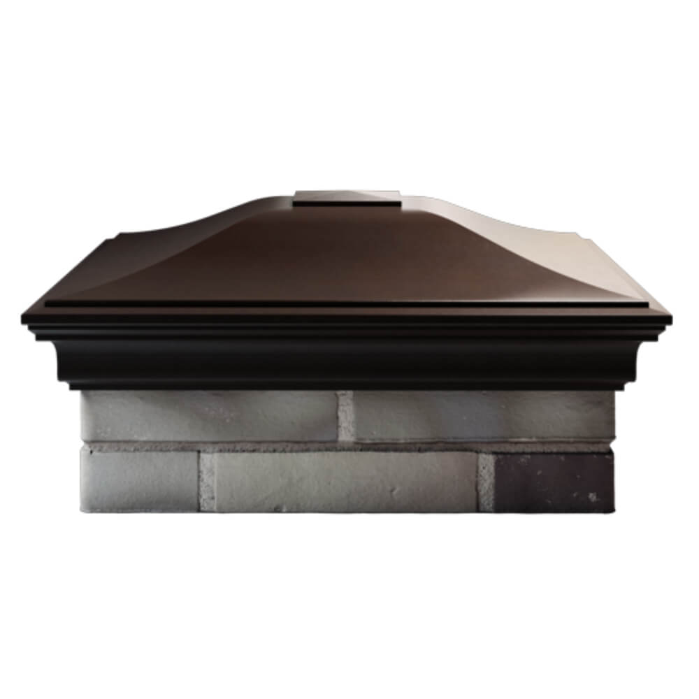 Колпак Zking Монблан Коричневый на столб 2х2 кирпича (515х515мм) в Одинцово фото