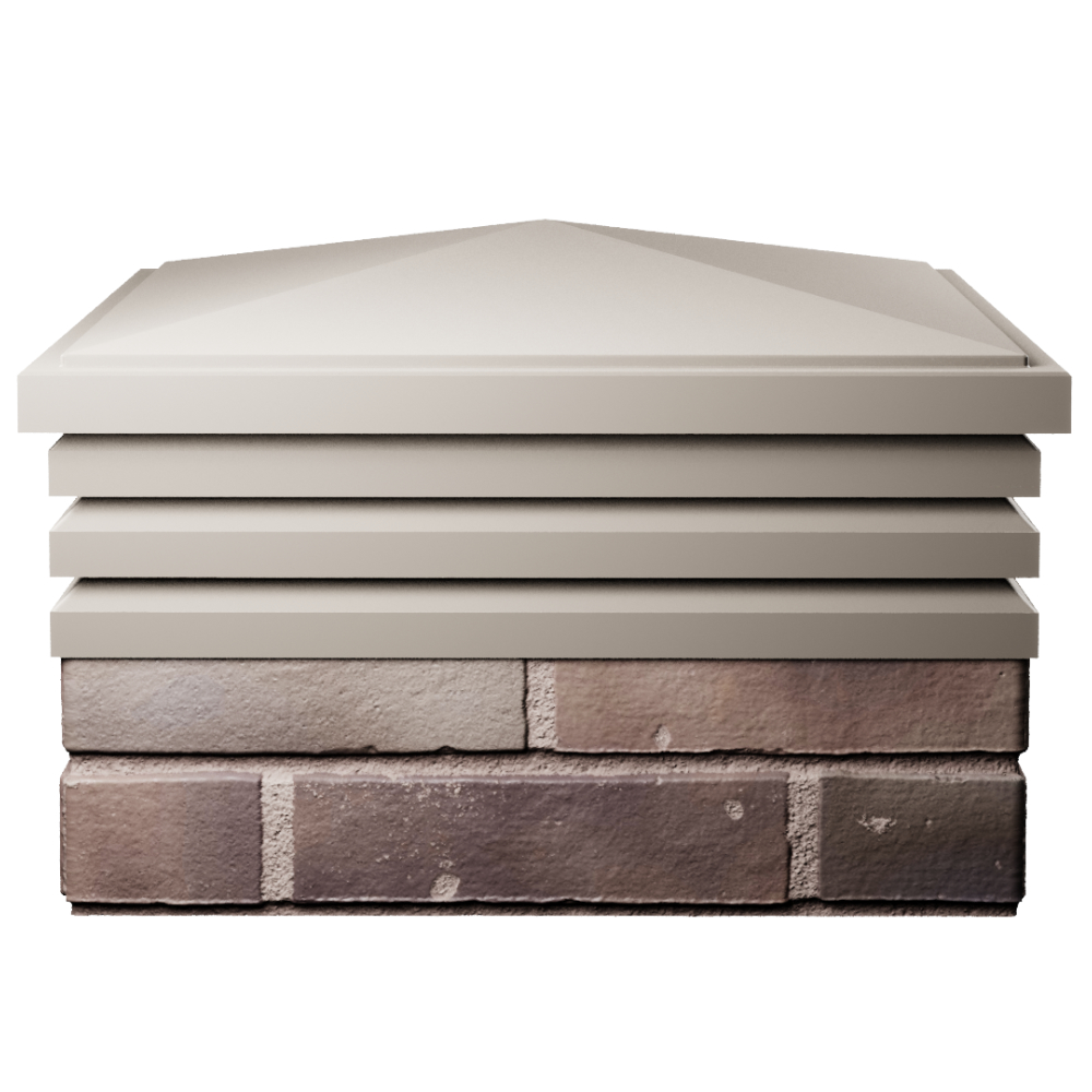 Колпак Zking Бона ХайТек Бежевый на столб 2х2 кирпича (513х513мм) Одинцово фото