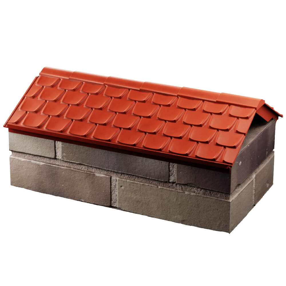 Парапет Zking Эльбрус Красный с посадкой на 1 кирпич (255мм) в Одинцово фото