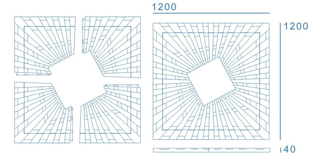 Приствольная решетка для дерева ZKING ATMOSPHERE 1.2х1.2м Серая в Одинцово фото
