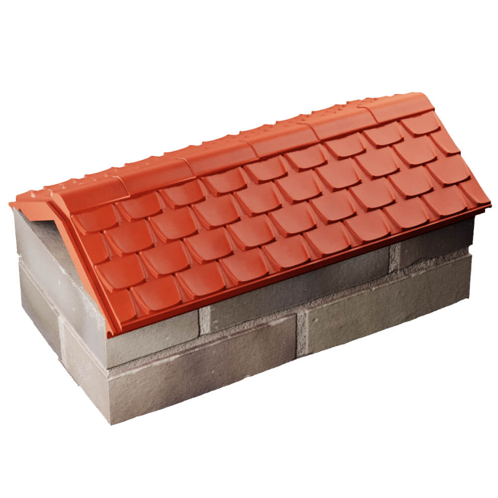 Парапет Zking Эльбрус Красный с посадкой на 1 кирпич (255мм) в Одинцово фото