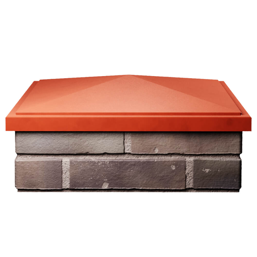 Колпак Zking БонаМоно Красный на столб 2х2 кирпича (515х515, 530х530мм) Одинцово фото