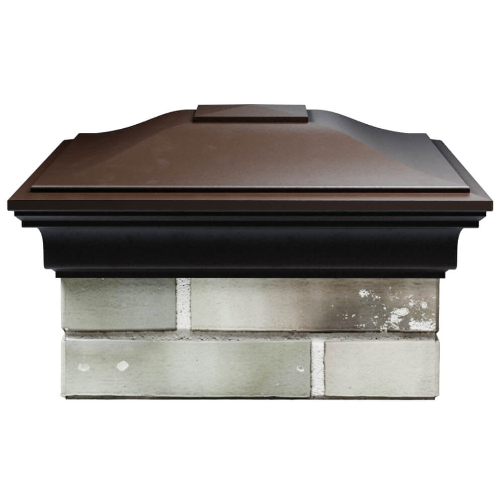 Колпак Zking Монблан Коричневый на столб 1.5х1.5 кирпича (385х385мм) Одинцово фото