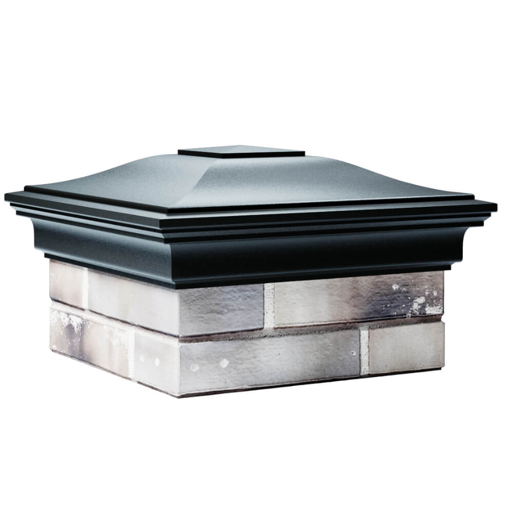 Колпак Zking Монблан Черный на столб 1.5х1.5 кирпича (385х385мм) в Одинцово фото