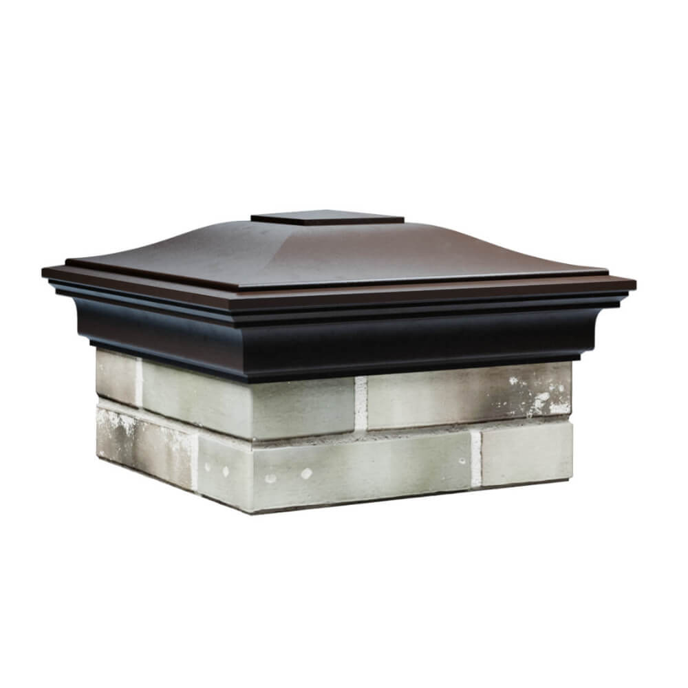 Колпак Zking Монблан Коричневый на столб 1.5х1.5 еврокирпича 0.7НФ (355х355мм) в Одинцово фото