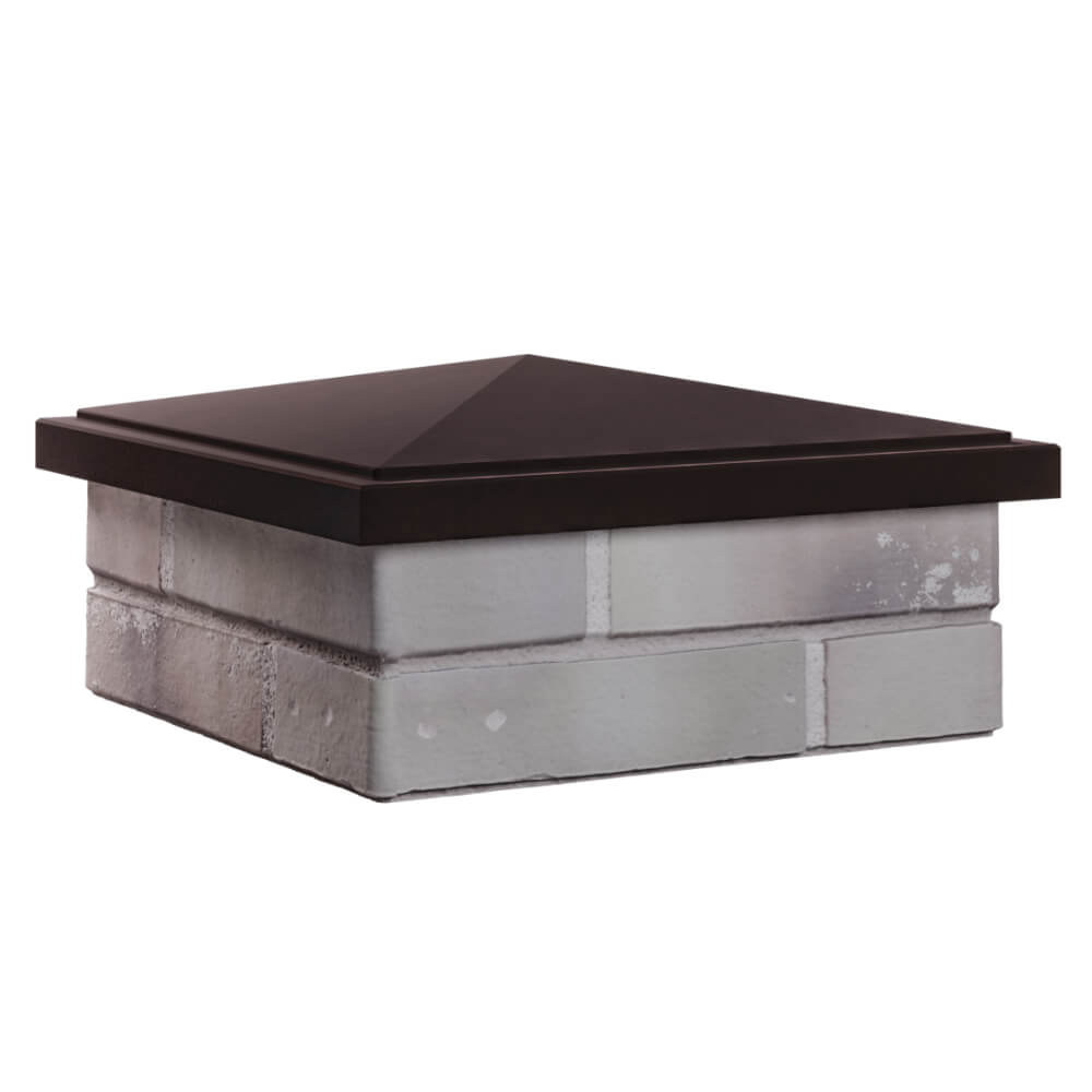 Колпак Zking БонаМоно Коричневый на столб 1.5х1.5 кирпича (385х385, 400х400мм) в Одинцово фото