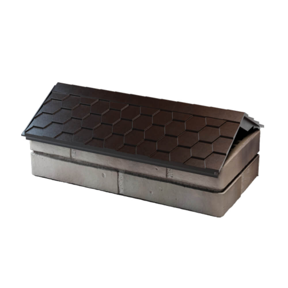 Парапет Zking Эверест Коричневый с посадкой на 1 кирпич (200/225/255мм) в Одинцово фото