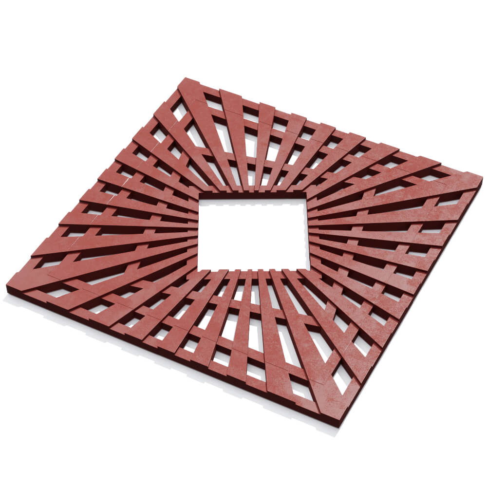 Приствольная решетка для дерева ZKING ATMOSPHERE 1.2х1.2м Красная в Одинцово фото