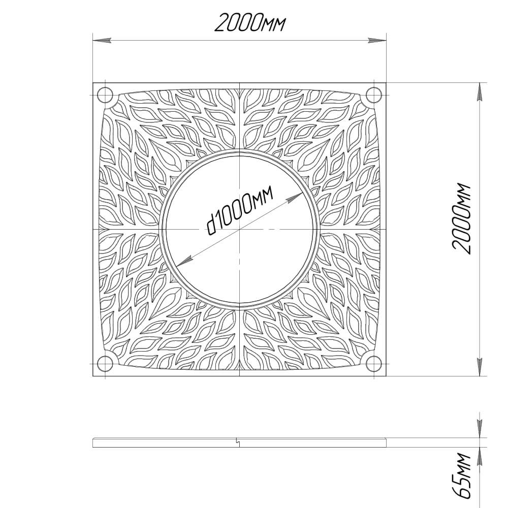 Приствольная решетка для дерева ZKING CRUST 2х2м Черная в Одинцово фото