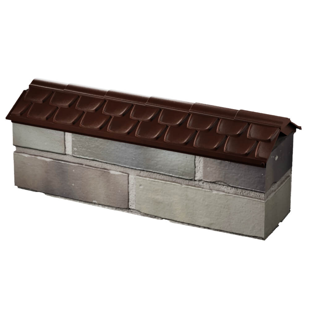 Парапет Zking Эльбрус Коричневый с посадкой на 0.5 кирпича (130мм) в Одинцово фото