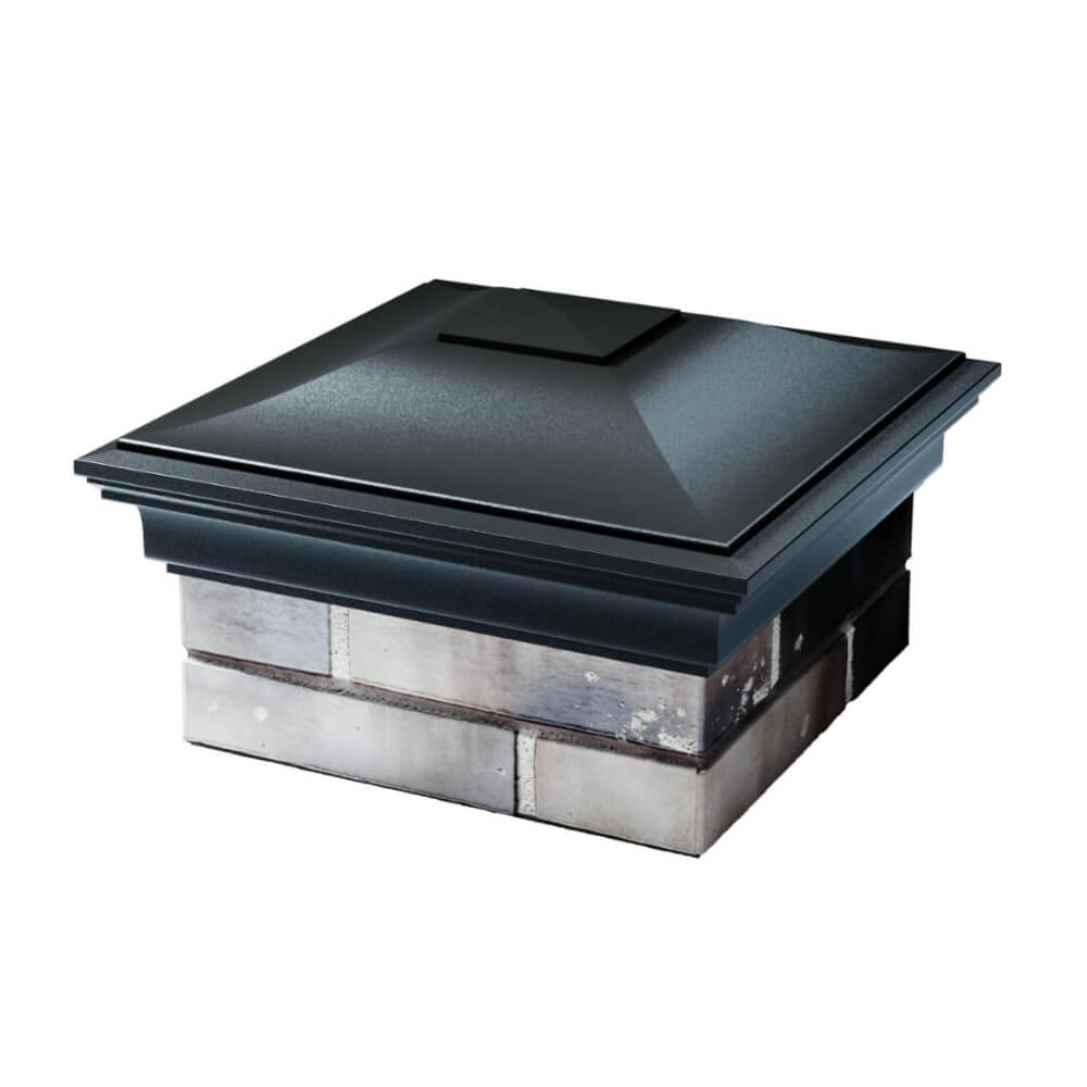 Колпак Zking Монблан Черный на столб 1.5х1.5 еврокирпича 0.7НФ (355х355мм) в Одинцово фото